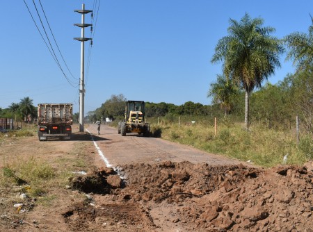 Para  descongestionar el tránsito en avenida Maipú:    Pavimentan la avenida Santa Catalina, otro nexo vial para las urbanizaciones de esa parte de Corrientes.